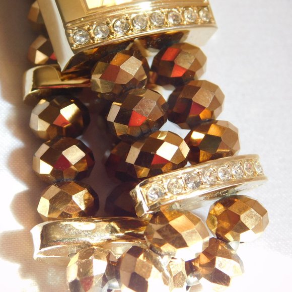 Studio Time Women's Beaded Stretch Watch - Picture 3 of 5